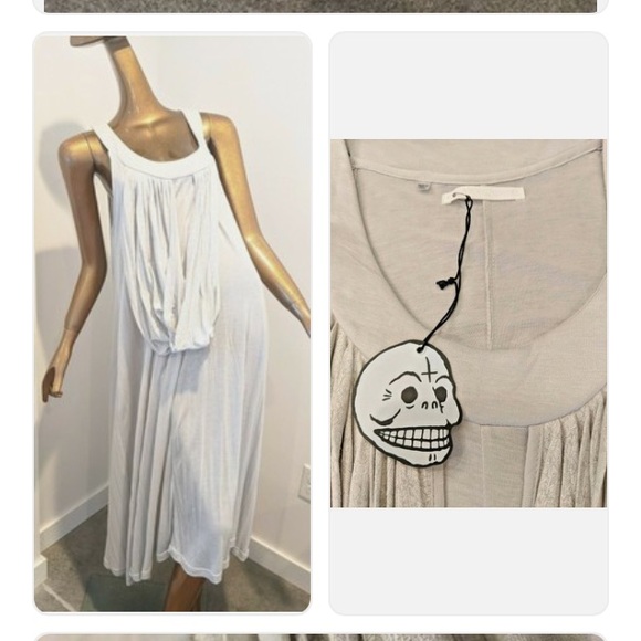Cheap Monday Dresses & Skirts - Cheap Monday Light Gray Sleeveless Midi Dress NWT